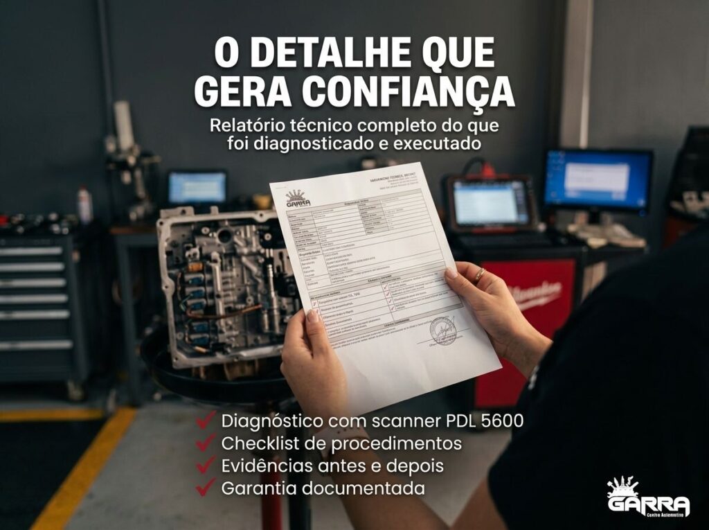 serviço de mecatrônica do câmbio automático